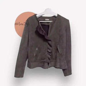 Westport Olive cloth suede moto jacket xl​